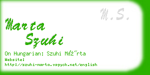 marta szuhi business card